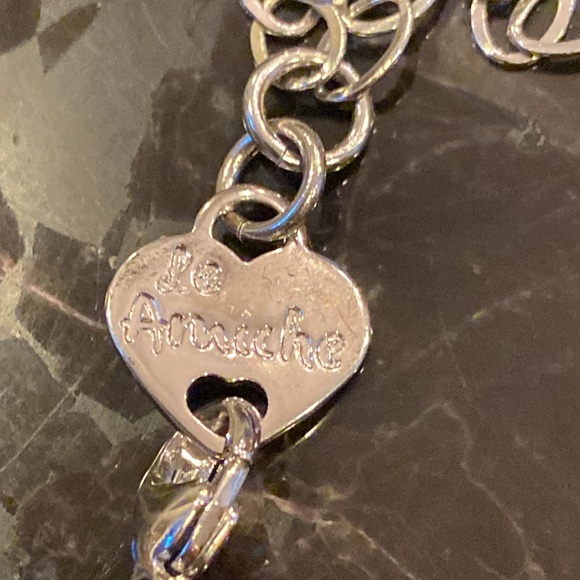 Le Amiche Silver-Tone Sky Blue Rhinestones Doll Charm w/Chain 32” Made In Italy - Picture 4 of 8